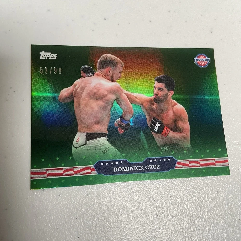 Topps 2026 UFC Freedom 250 - Dominick Cruz /99 Green Foil Parallel #9 Base